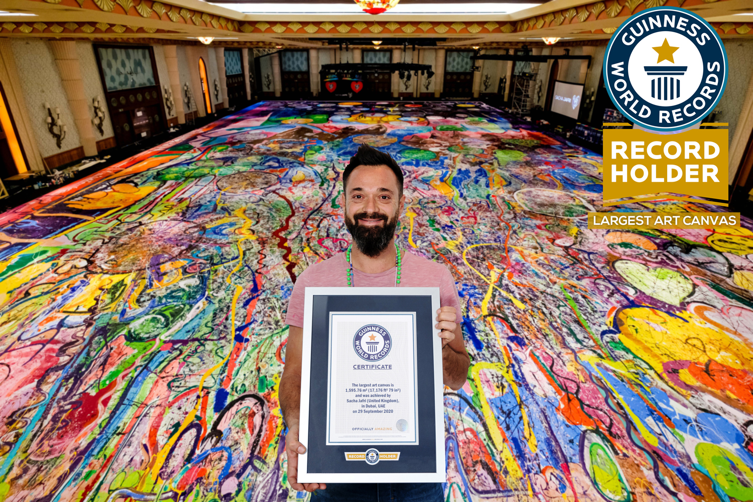 Atlantis, The Palm canvas painting bags world record as world's largest - News - HOTELIER MIDDLE EAST