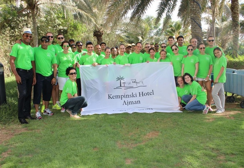 Green team for beach clean-up Green team for beach clean-up