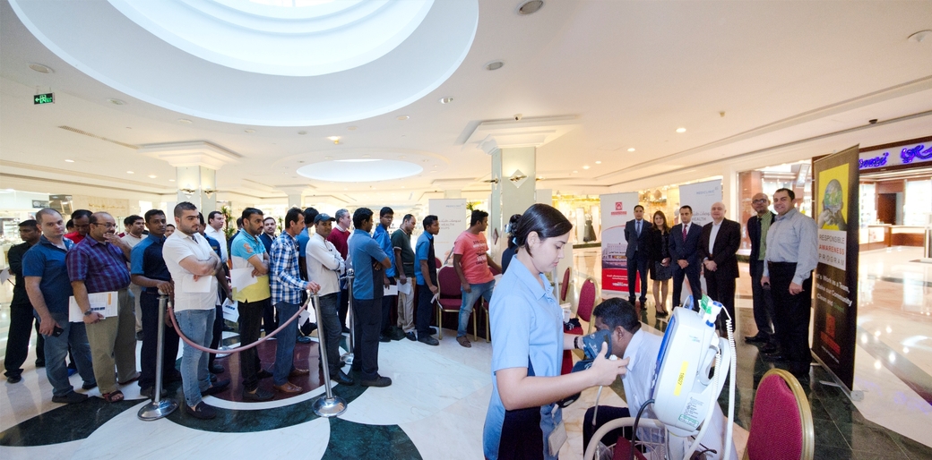 Guests and staff were offered free diabetes screening. Guests and staff were offered free diabetes screening.