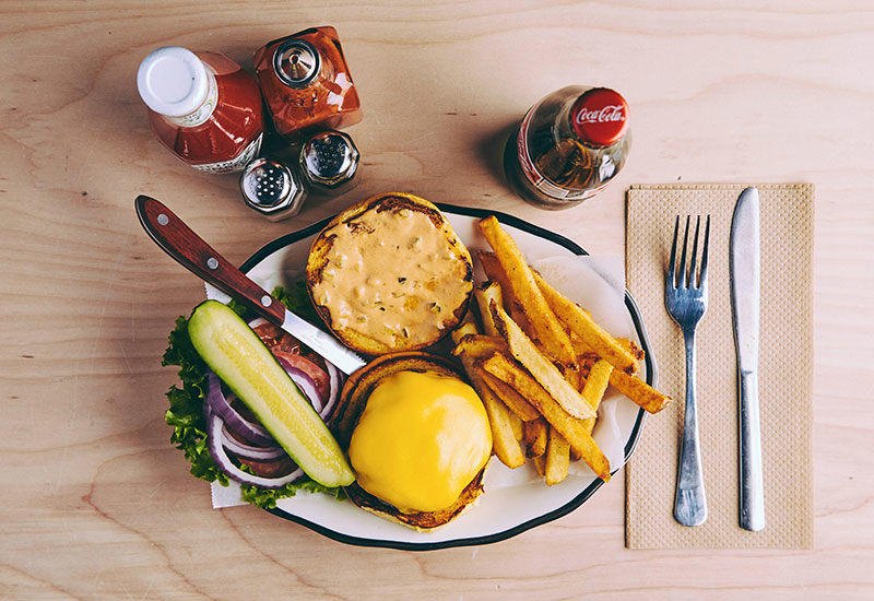 All American Burger at Black Tap. All American Burger at Black Tap.