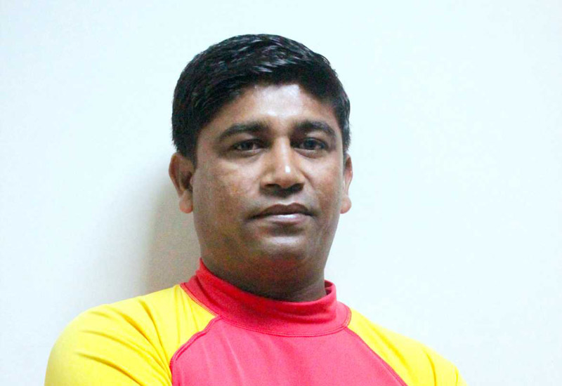 Chinthaka Fernando, recreation coordinator, Le Meridien Al Aqah Beach Resort, Fujairah Chinthaka Fernando, recreation coordinator, Le Meridien Al Aqah Beach Resort, Fujairah