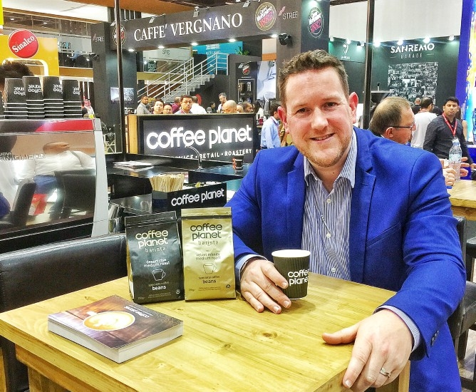 Coffee Planet managing director Robert Jones at Gulfood 2017 Coffee Planet managing director Robert Jones at Gulfood 2017