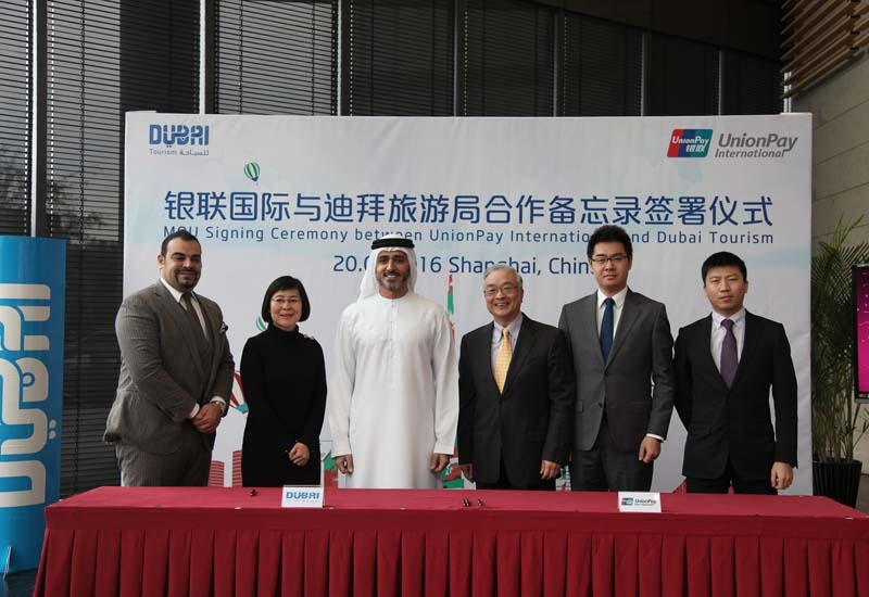Dubai Tourism's Issam Kazim at the UnionPay signing ceremony in China. Dubai Tourism's Issam Kazim at the UnionPay signing ceremony in China.