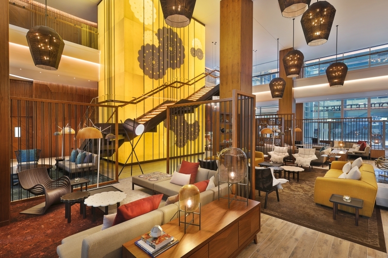 Doubletree by Hilton Dubai - Business Bay lobby. Doubletree by Hilton Dubai - Business Bay lobby.