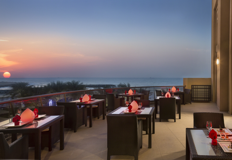 Terrace at Dragon’s Place in Ajman Palace Hotel Terrace at Dragon’s Place in Ajman Palace Hotel
