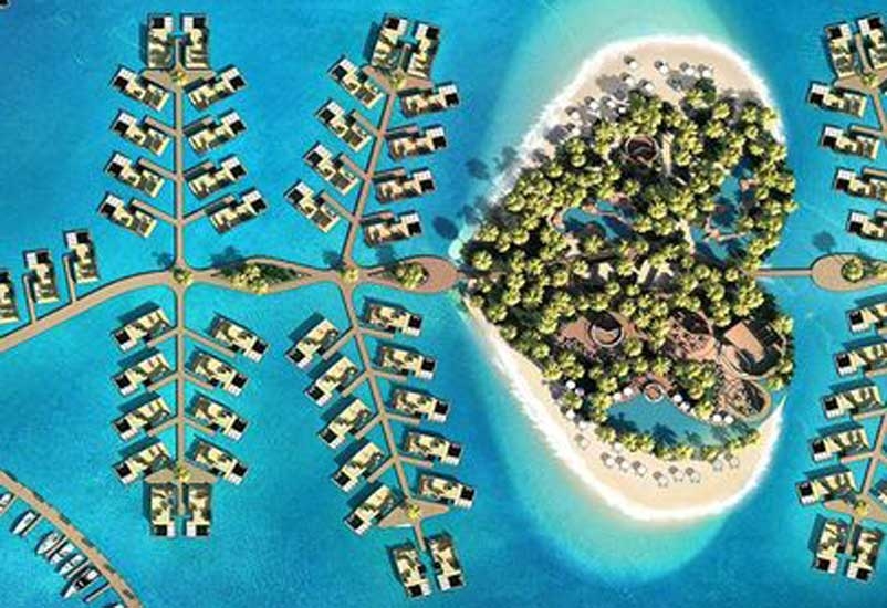 Kleindienst stated that the resort draws inspiration from some of the world's most sought-after honeymoon hotspots, including the Maldives, Bora Bora, and the Caribbean. Kleindienst stated that the resort draws inspiration from some of the world's most sought-after honeymoon hotspots, including the Maldives, Bora Bora, and the Caribbean.