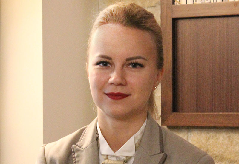 Elena Guseva, butler, Kempinski Mall of the Emirates. Elena Guseva, butler, Kempinski Mall of the Emirates.