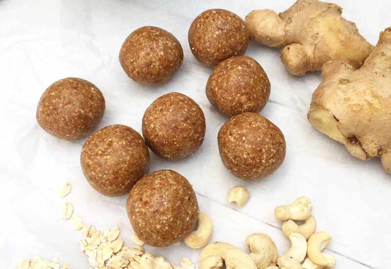 Ginger and cashew balls. Ginger and cashew balls.