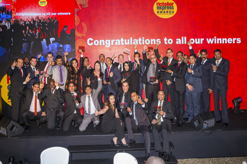 The 2017 winners of the Hotelier Express Awards celebrate. The 2017 winners of the Hotelier Express Awards celebrate.
