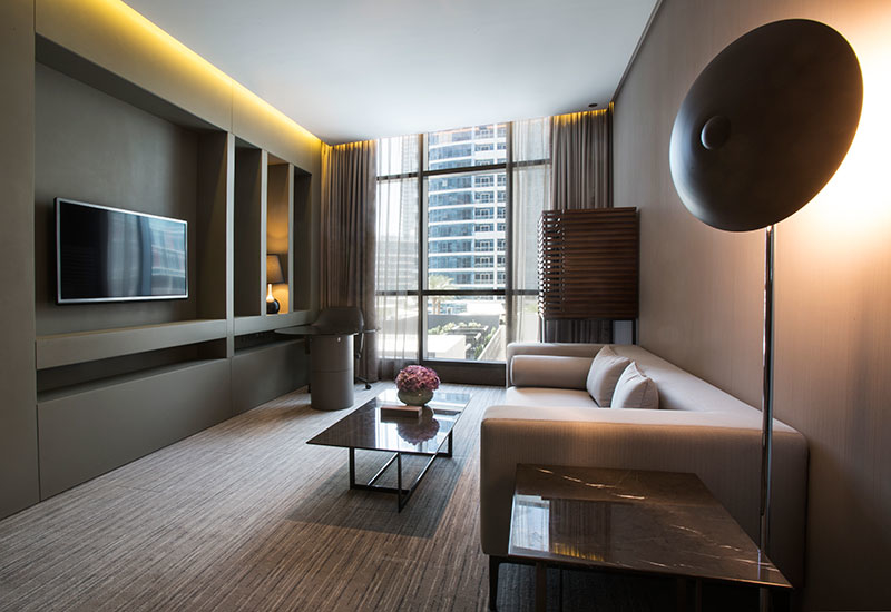 A one-bedroom suite at InterContinental Dubai Marina. A one-bedroom suite at InterContinental Dubai Marina.