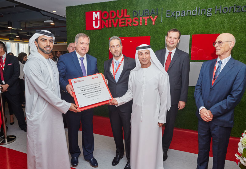The Modul University ribbon cutting ceremony. The Modul University ribbon cutting ceremony.