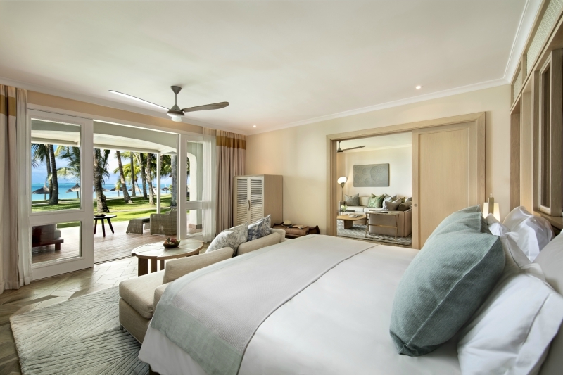 One&Only Le Saint Geran ocean suite bedroom. One&Only Le Saint Geran ocean suite bedroom.