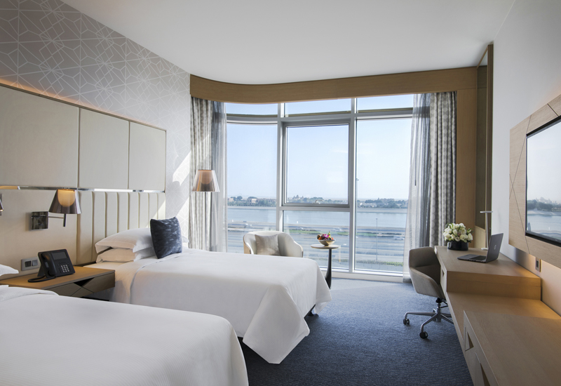Premium twin seaview room at Pearl Rotana Premium twin seaview room at Pearl Rotana