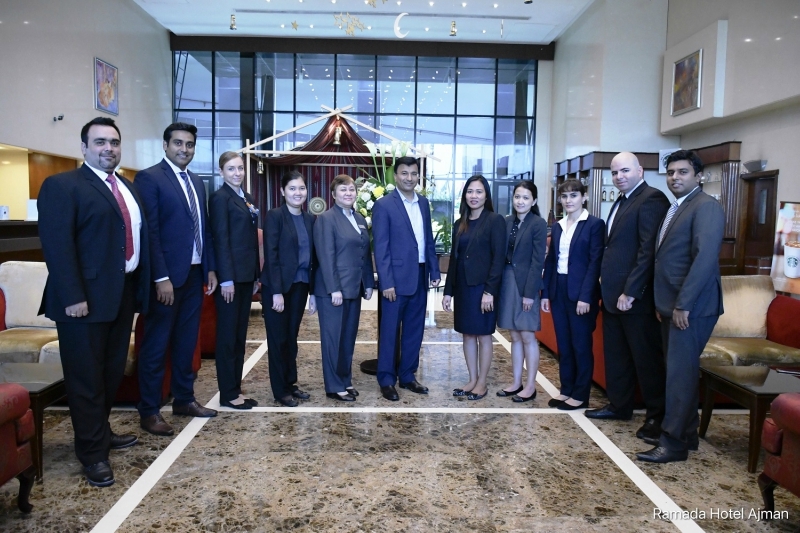 The 'Guest Happiness Committee' members of Ramada Hotel & Suites Ajman and Ramada Beach Hotel Ajman. The 'Guest Happiness Committee' members of Ramada Hotel & Suites Ajman and Ramada Beach Hotel Ajman.