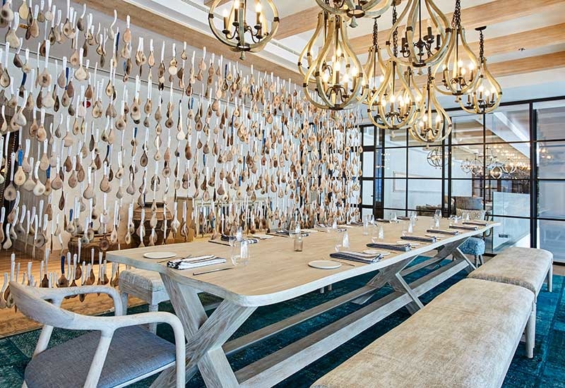 The ambiance at Bleu Blanc is rustic. The concept by chef David Myers will focus on French cuisine and is reminiscent of a Provenalstyle farmhouse. The ambiance at Bleu Blanc is rustic. The concept by chef David Myers will focus on French cuisine and is reminiscent of a Provenalstyle farmhouse.