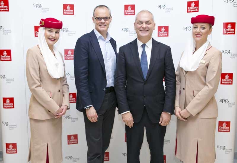 Starwood's Frits Van Paasschen and Emirates' Thierry Antinori at the launch of Your World Rewards in Dubai. Starwood's Frits Van Paasschen and Emirates' Thierry Antinori at the launch of Your World Rewards in Dubai.