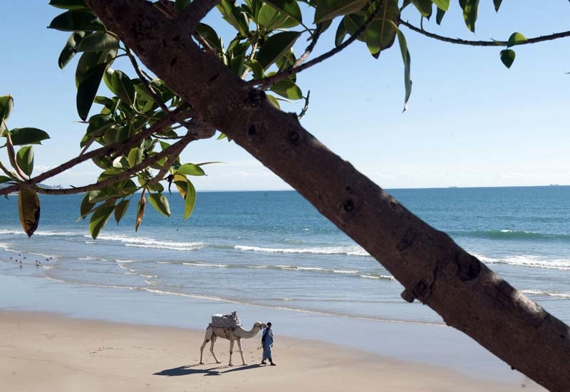 A beach in Taghazout. (Image: Fadel Senna/AFP/Getty Images). A beach in Taghazout. (Image: Fadel Senna/AFP/Getty Images).