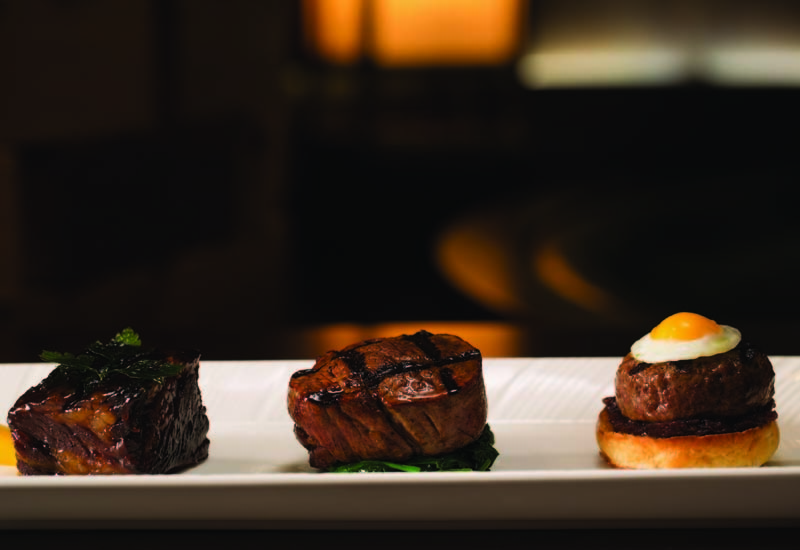 The Rib Room trio of wagyu beef. The Rib Room trio of wagyu beef.