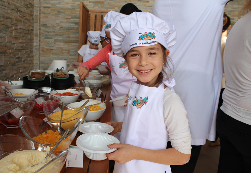 One of the Westin Bahrain mini-chefs. One of the Westin Bahrain mini-chefs.