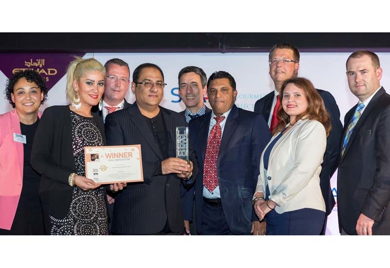 Al Ain Dairy Company COO Shashi Kumar Menon and members of the team were presented with the accolade by SIAL Middle East and Etihad Airways representatives Al Ain Dairy Company COO Shashi Kumar Menon and members of the team were presented with the accolade by SIAL Middle East and Etihad Airways representatives