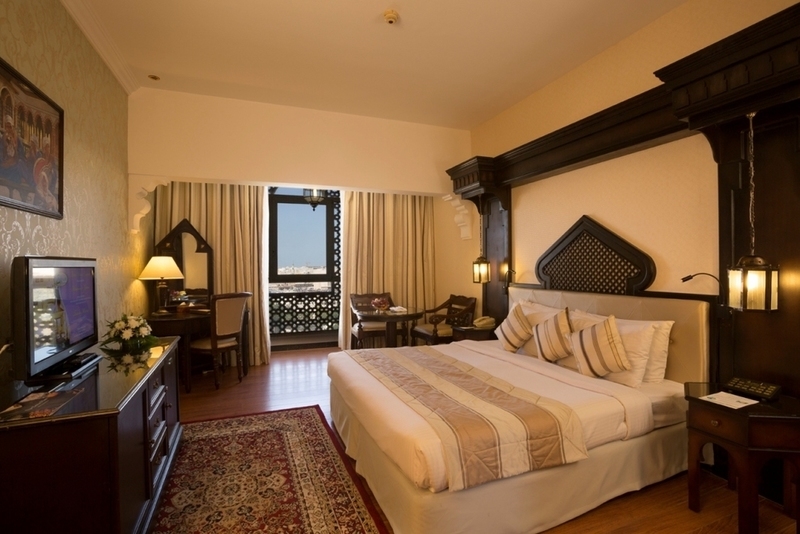 A guestroom in Arabian Courtyard Hotel & Spa, Dubai. A guestroom in Arabian Courtyard Hotel & Spa, Dubai.