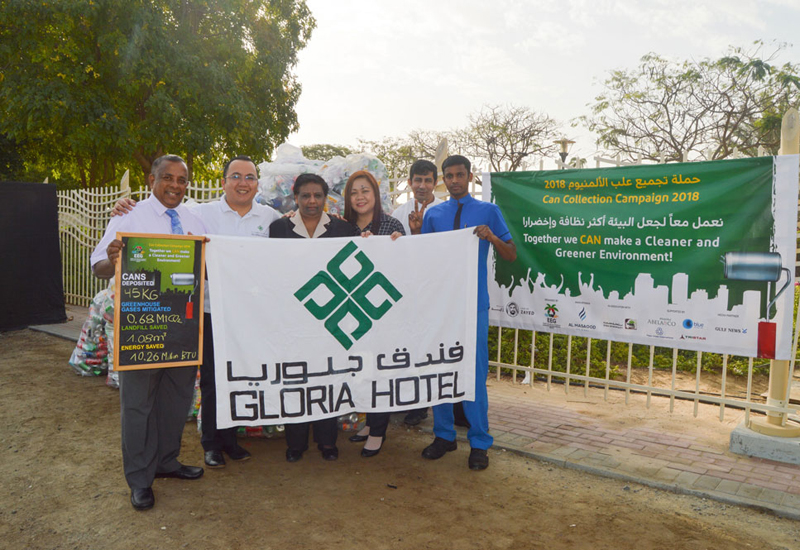 Gloria Hotels contributes 50 Kgs of cans for recycling this year. Gloria Hotels contributes 50 Kgs of cans for recycling this year.
