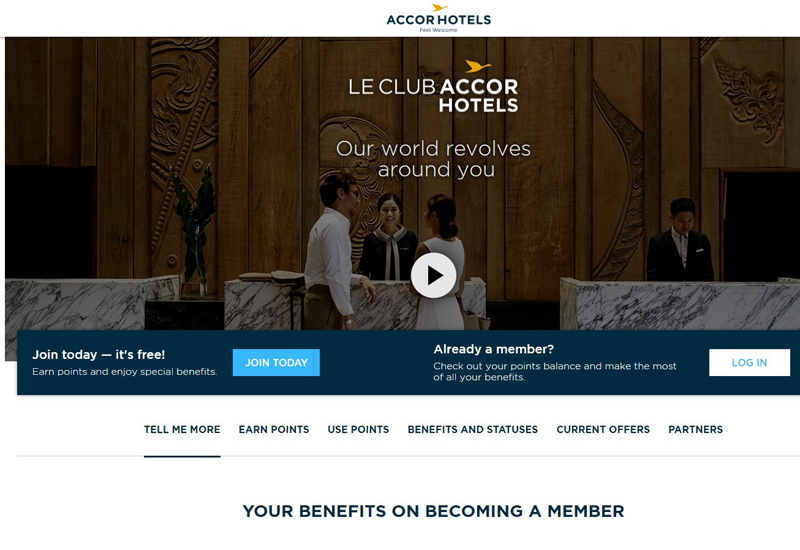 Operators, Accorhotels, Loyalty programme, Le Club AccorHotels Operators, Accorhotels, Loyalty programme, Le Club AccorHotels