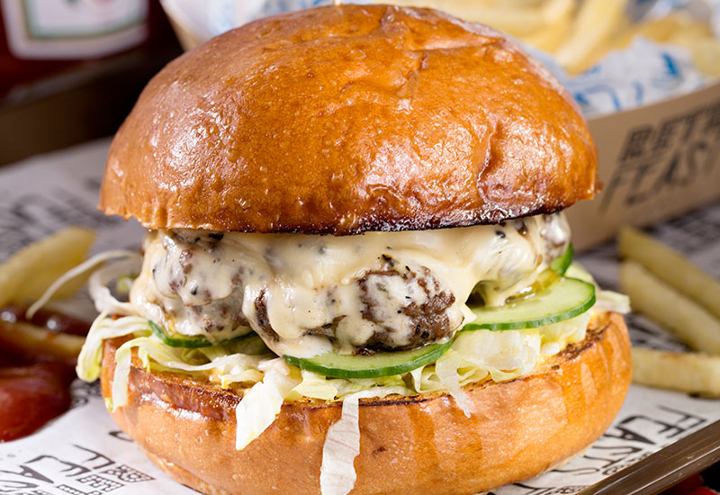 The Retro Beef Burger, which is set to be a favourite from the menu. The Retro Beef Burger, which is set to be a favourite from the menu.
