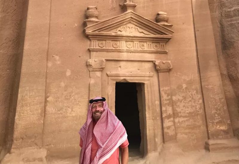 Branson visited the tombs at Madain Saleh during his trip to Saudi Arabia. Image: Virgin.com Branson visited the tombs at Madain Saleh during his trip to Saudi Arabia. Image: Virgin.com