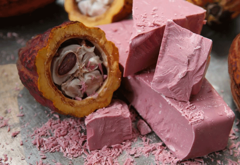 Barry Callebaut has unveiled ruby chocolate. Barry Callebaut has unveiled ruby chocolate.