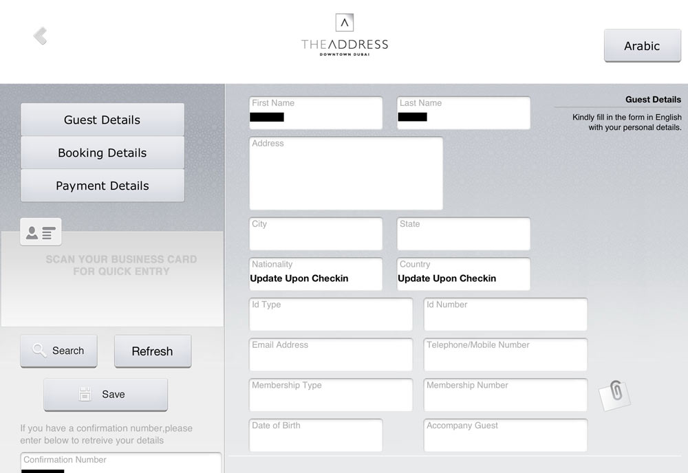 The Address Hotels and Resorts new iPad app will allow guests to submit check-in information remotely. The Address Hotels and Resorts new iPad app will allow guests to submit check-in information remotely.