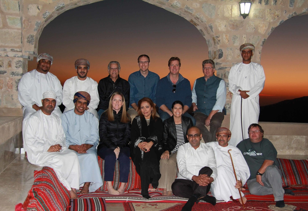 The Alila Hotels & Resorts senior management team meets with the local community in Jabal Akhdar, Oman. The Alila Hotels & Resorts senior management team meets with the local community in Jabal Akhdar, Oman.