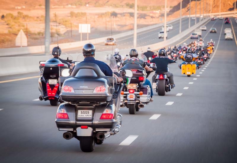 Parade of bikes for the opening of the Bike'rs Cafe in Fujairah. Parade of bikes for the opening of the Bike'rs Cafe in Fujairah.