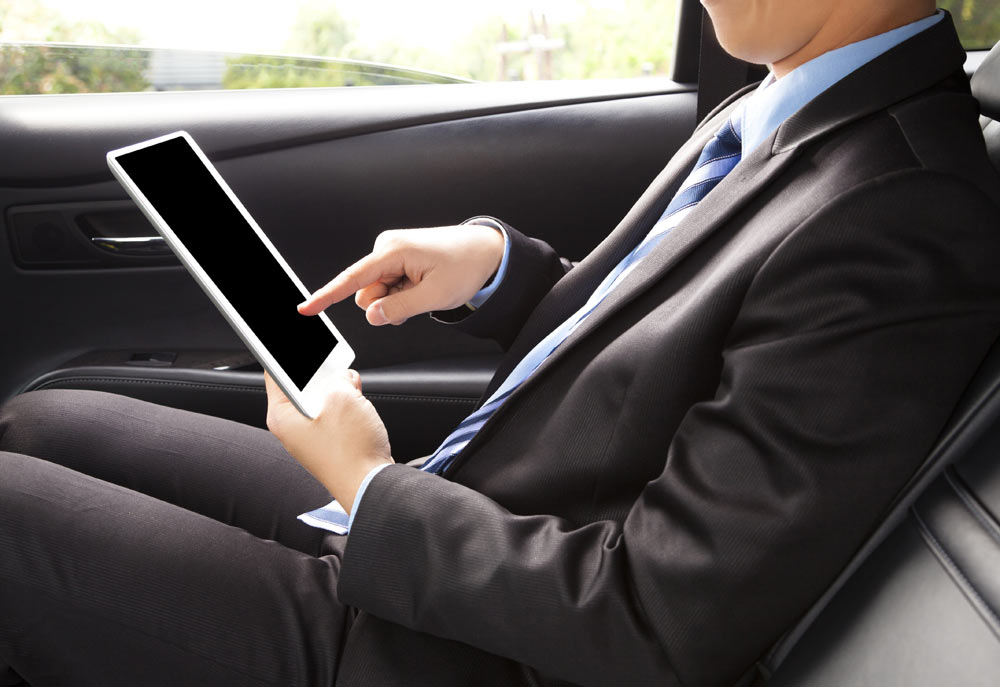 An in-car iPad gives guests at Moevenpick hotels access to hotel information such as restaurant menus and reservations. An in-car iPad gives guests at Moevenpick hotels access to hotel information such as restaurant menus and reservations.