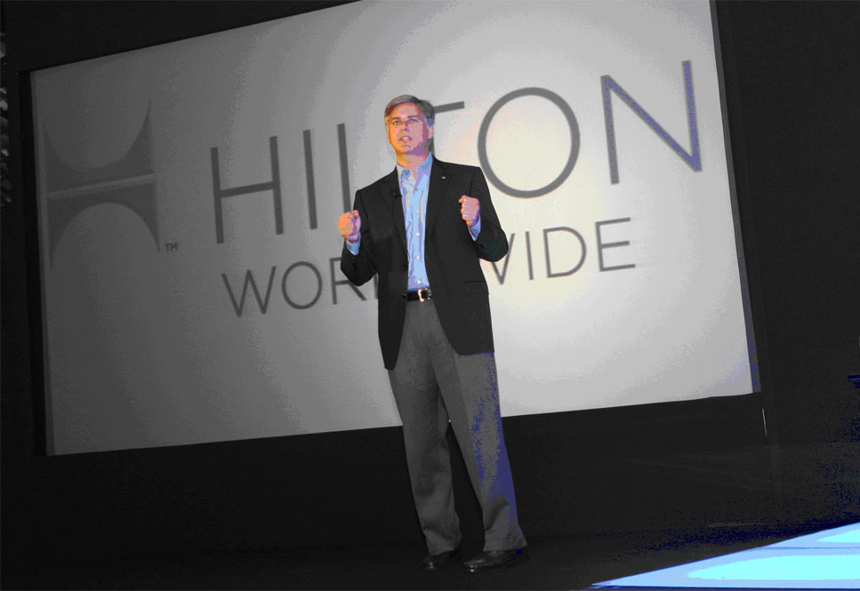 Christopher J. Nassetta, president and CEO of Hilton Worldwide and his senior leadership team flew into Abu Dhabi to present a series of business upda Christopher J. Nassetta, president and CEO of Hilton Worldwide and his senior leadership team flew into Abu Dhabi to present a series of business upda