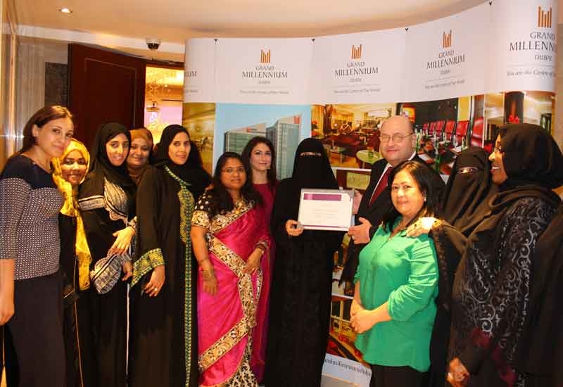The Grand Millennium Dubai team with DFWAC residents. The Grand Millennium Dubai team with DFWAC residents.