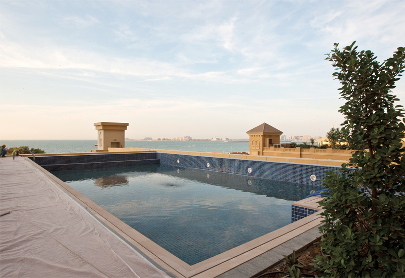 This photo of the pool captures the beautiful view overlooking The Palm. This photo of the pool captures the beautiful view overlooking The Palm.