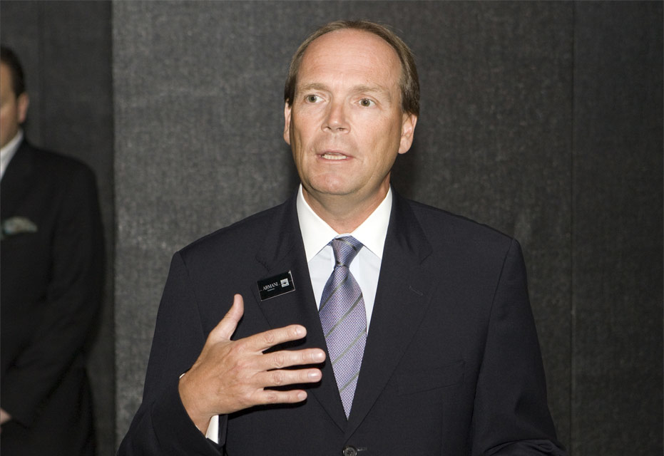 Dardenne said it was essential to get the right people in place to deiver an 'Armani lifestyle'. Dardenne said it was essential to get the right people in place to deiver an 'Armani lifestyle'.