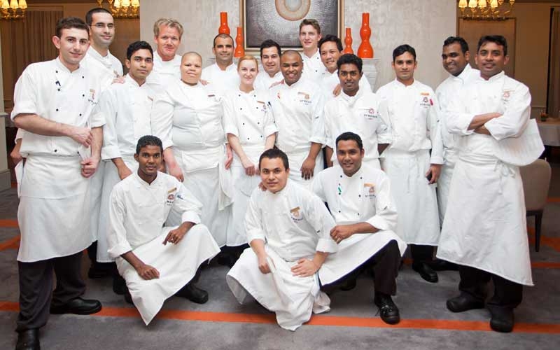 Gordon Ramsay and the culinary team at St. Regis Doha. Gordon Ramsay and the culinary team at St. Regis Doha.