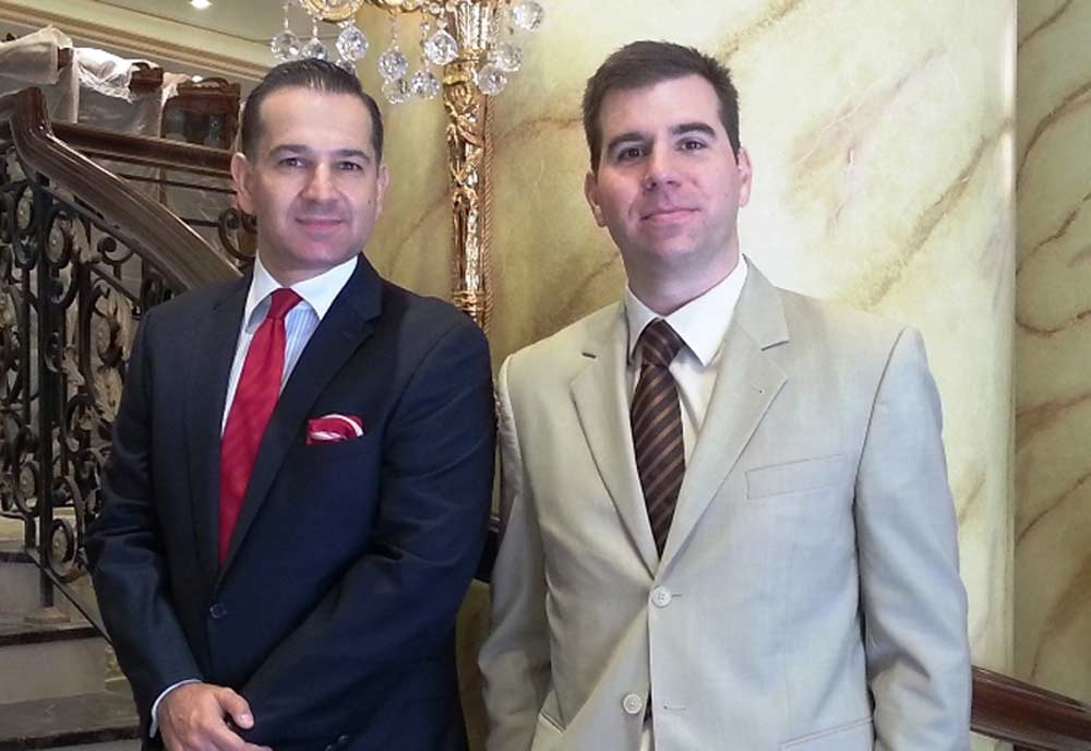 The Royal Rose Hotel's new deputy general manager Nickolas Chatzipetros and front office manager Thanos Tsinias. The Royal Rose Hotel's new deputy general manager Nickolas Chatzipetros and front office manager Thanos Tsinias.
