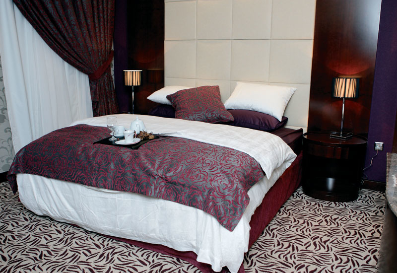 The mock up hotel room by Zat at The Hotel Show. The mock up hotel room by Zat at The Hotel Show.