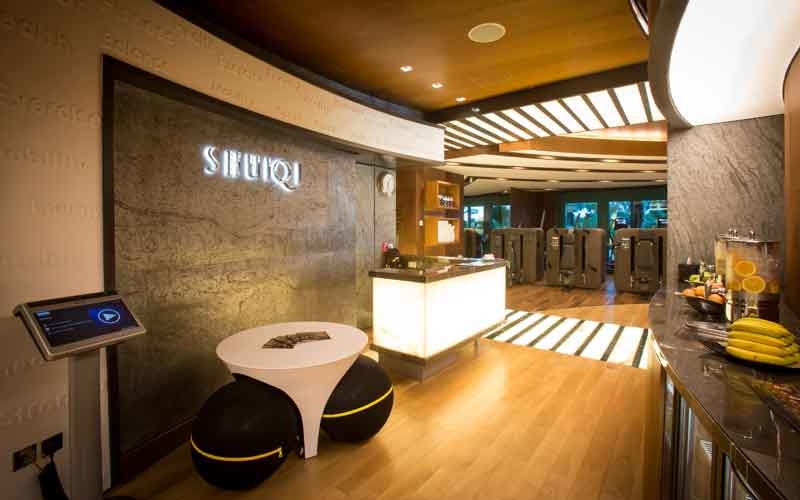 The refurbished reception and juice bar at ShuiQi. The refurbished reception and juice bar at ShuiQi.