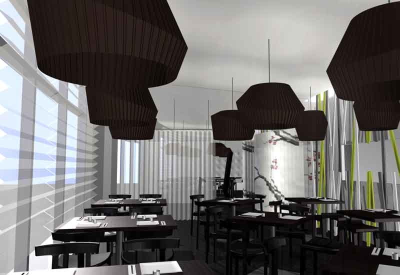 The interiors of the new Wasabi outlet on the corniche, Kuwait The interiors of the new Wasabi outlet on the corniche, Kuwait