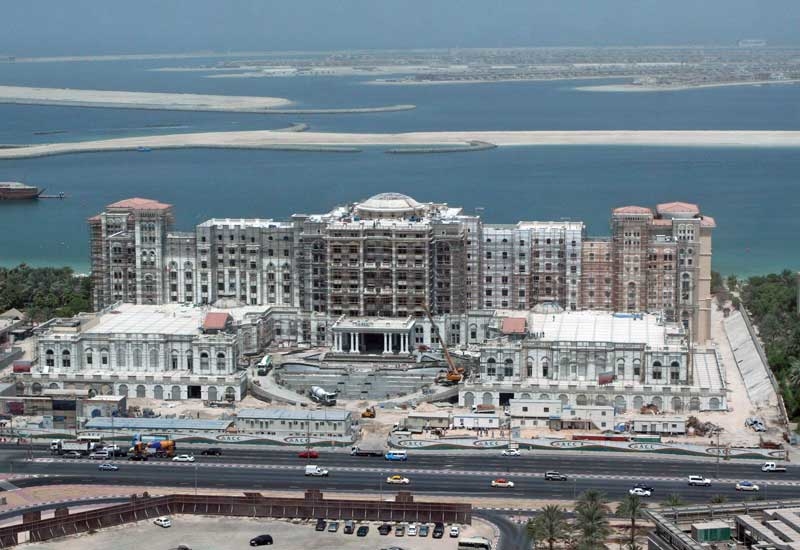 The hotel under construction. The hotel under construction.