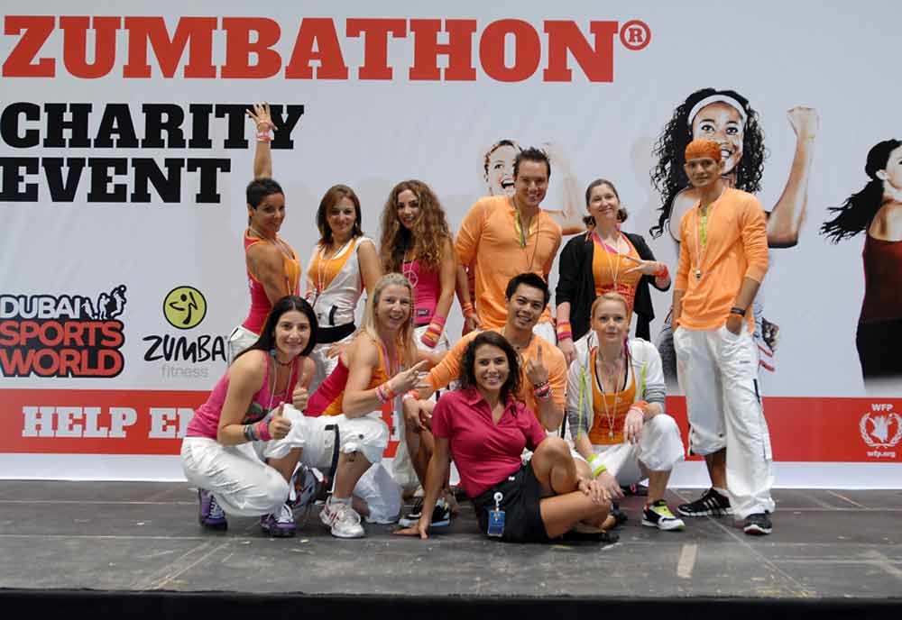 The Zumbathon team. The Zumbathon team.