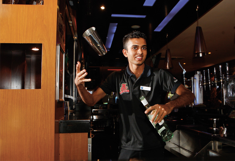 Vikram Odedara, bartender at The Huddle in Citymax Hotel Bur Dubai. Vikram Odedara, bartender at The Huddle in Citymax Hotel Bur Dubai.