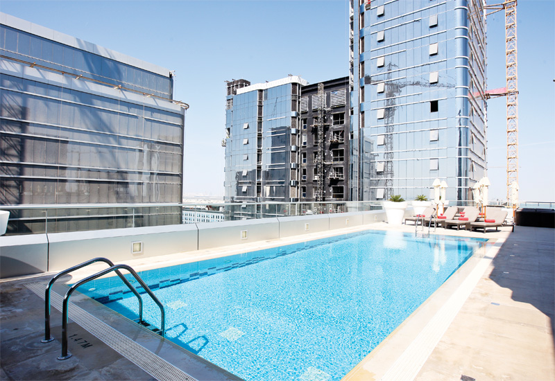 The roof-top pool. The roof-top pool.
