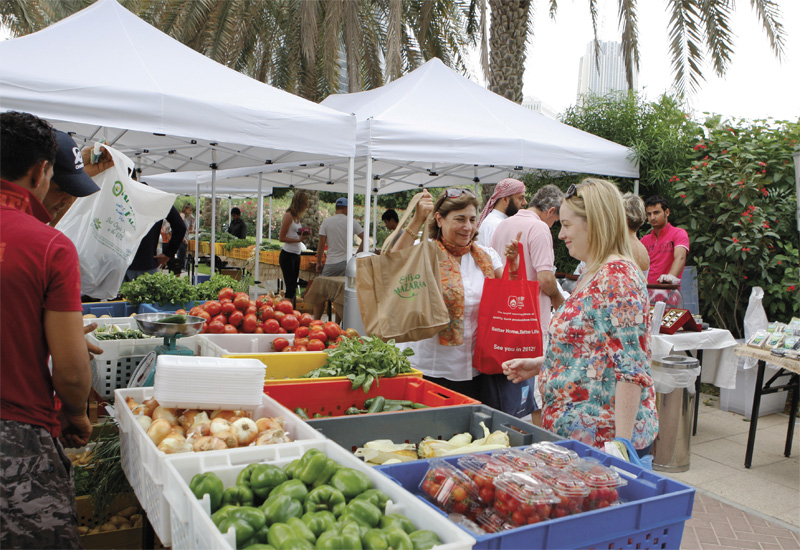 The Farmers' Market on The Terrace is just one of many local produce initiatives in the UAE. The Farmers' Market on The Terrace is just one of many local produce initiatives in the UAE.