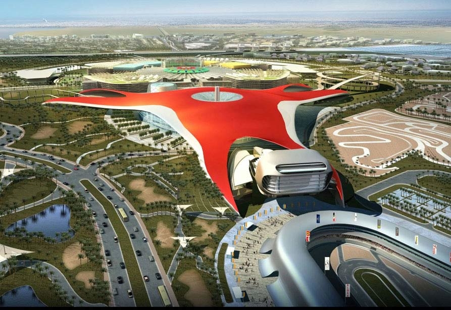 Ferrari World is the biggest indoor theme park in the world. Ferrari World is the biggest indoor theme park in the world.