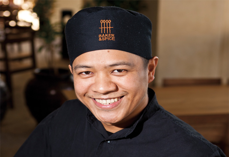 Baker & Spice, Souk Al Bahar, Dubai barista Henderson ?Henji? Roldan. Baker & Spice, Souk Al Bahar, Dubai barista Henderson ?Henji? Roldan.